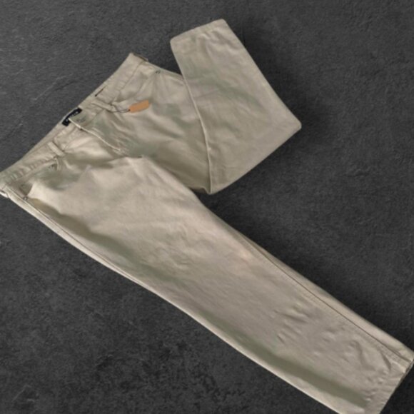 Beige Slim-Fit Chino Pants - Picture 3 of 4